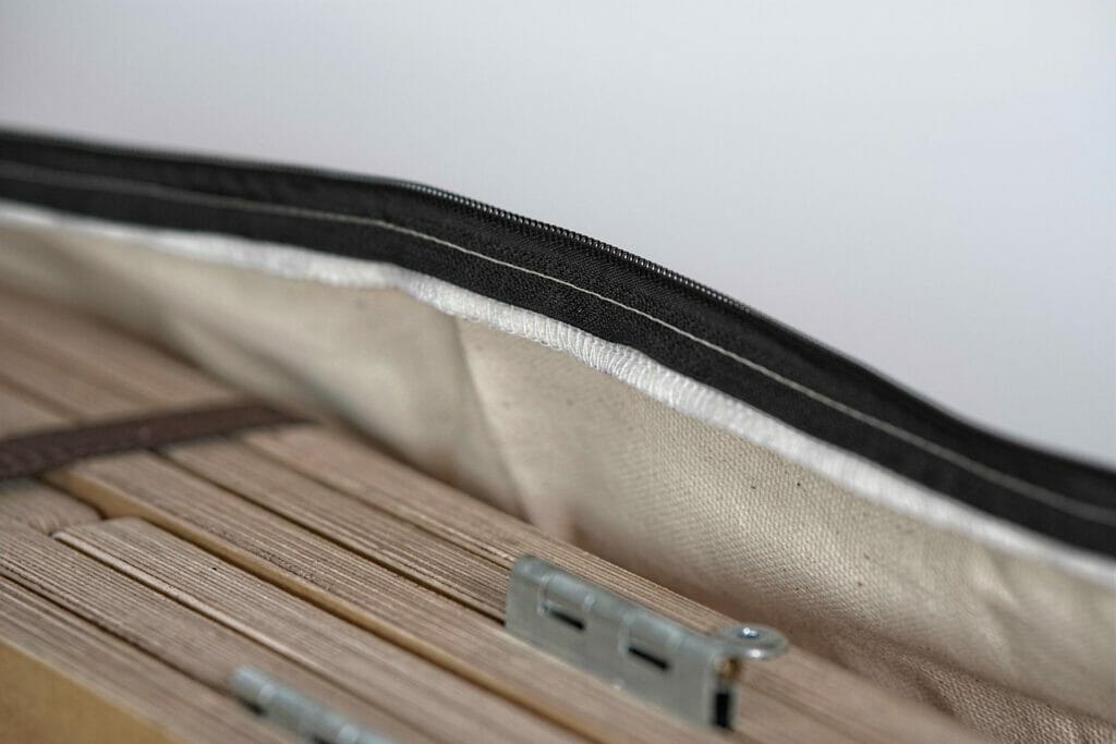 Reißverschluss-Detail-Aufnahme