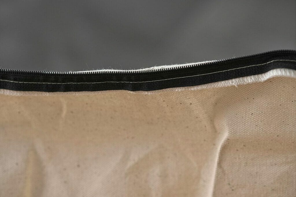 Reißverschluss-Detail-Aufnahme